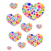Spotty Hearts T-Shirt | Colourful Dots Love 