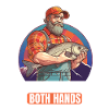 Angler saying with fish