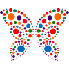 Spotty Butterfly T-Shirt | Colourful Dots Graphic 