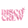 Disco Crew Pink Glitter Logo