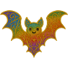 Regenbogenfledermaus mit Glitterrand