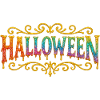 Farbglitzer Halloween Schrift