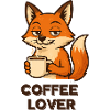 Coffee-loving fox