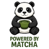 Panda mit Matcha-Becher
