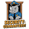 Rhino Security Officer Cartoon Logo