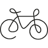 Bicycle silhouette – sporty bike motif