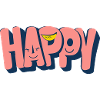 Happy Text with Faces