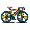 Vélo abstrait éclatant