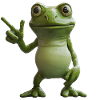 Frog Peace Sign Motif, Directional Signpost