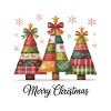 Patchwork-Christbaum-Trio