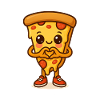 Heart Pizza Charm Pop Kawaii