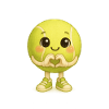 Kawaii Tennis Ball with Heart Hand