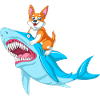 Corgi-Reithai lustiges Tierhemd