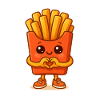 Kawaii Fries Heart Character