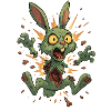 Cartoon Explosive Zombie Rabbit