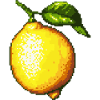 Pixel Lemons Retro Fruit Art