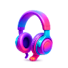 Casque Neon Gradient