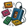 Retro Cassette Boombox Groove