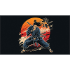 Samurai at sunset