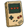 Retro Game Boy Heart Design