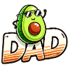 Sunny Avocado Dad Design, Pères