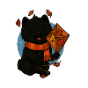 Little Autumn Dog with Dragon