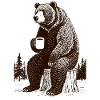 Tired Coffee Bear