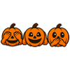 Halloween Pumpkins – The Three Wise Monkeys