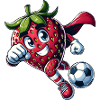 Football Strawberry Superhero Kicker Comic