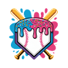 Baseball Home Plate Mit Eiscreme Streuseln