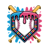 Baseball Home Plate Bats Farbsplash