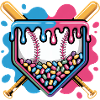 Baseball Home Plate Jelly Beans Frosting