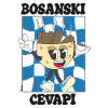 Cevapi Bosnian Cartoon Blue Mascot