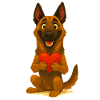 Malinois with Heart Cartoon