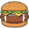 Football Fast Food Cartoon Humor
