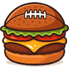 Football Fast Food Cartoon Humor