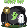 Ghost Boy Halloween Scene