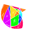 Farbiges Chaoszeichen Kunst