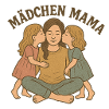 Mädchen Mama Umarmung Illustration
