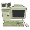 Retro Computer Desk Setup