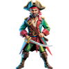 Pirat - Cooles Low Poly Logo