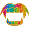 Rainbow Glitter Mouth