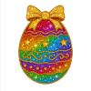 Rainbow Glitter Egg with Bow