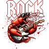 Rocker crab and electric guitar