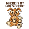 Coffee Bunny Chaos Cartoon Breakfast Caffeine