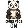 Kaffee Panda Modus An Tier Design 