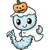 Hippocampe Halloween fantôme