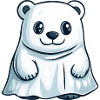 Polar Bear Halloween Ghost