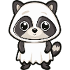 Raccoon Halloween Ghost