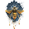 Bee golden honey - beekeeper